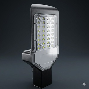 ไฟถนน LED กันน้ำ 36W เลนส์กระจายแสง ความสว่างสูง ไฟรักษาความปลอดภัยกลางแจ้ง ตัวเรือนอะลูมิเนียมทนทาน โคมไฟถนนอุตสาหกรรม - Product Image 1