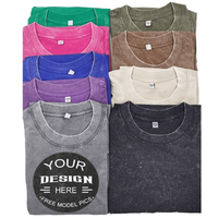 T-shirt gris clair vintage surdimensionné 230 g/m² personnalisé délavé à l'acide pour homme – Vente en gros vérifiée