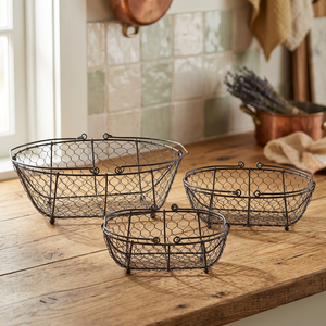 Juego de 3 cestas de alambre metálico - Product Image 2