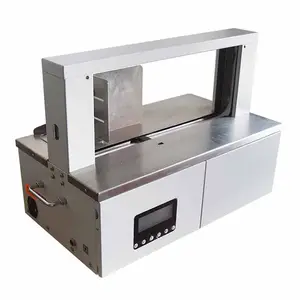 Small Table Top Automatic Paper Tape Opp Bundling Book/ Money Banding Strapping Machine