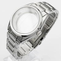Nouveau boîtier de montre de plongée 5ATM en acier inoxydable 316L de 40 mm compatible avec les mouvements NH34 NH35 NH36, cadran de 33 mm 33,5 mm, verre saphir