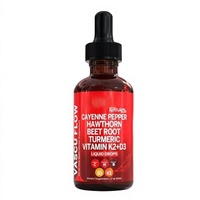 60 ml de liquide oral au curcuma et au poivre avec extrait de vitamine D3 K2, cannelle de Ceylan et piment