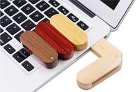 Unidad Flash USB de madera natural 1GB-64GB Swivel Memory Stick 2,0/3,0 Logo Pendrive Regalo DE BODA Pen Drive Nuevo uso promocional
