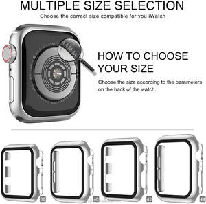 Étui rigide personnalisé pour Apple Watch Series 11 12 SE 40/44mm avec protection d'écran en verre trempé - Product Image 4