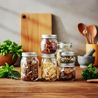 Accessoires de cuisine très vendus, ensembles de récipients de stockage alimentaire en verre