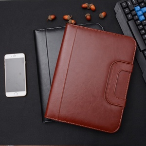 PUレザービジネスドキュメントオーガナイザージッパーA4 A5 B5大型ハードケースアートポートフォリオケースワークオフィス - Product Image 1