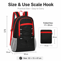 Sac à dos léger pliable imperméable pour le sport de plein air MKW2086, sac de randonnée et de camping en nylon, sac de voyage pour homme et femme