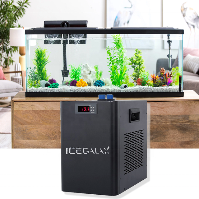 ICEGALAX Remote Control Aquarium Cooled Water Chiller Machine Refrigeration Cooling Fresh Seawater Fish Tank Hydroponic Chiller