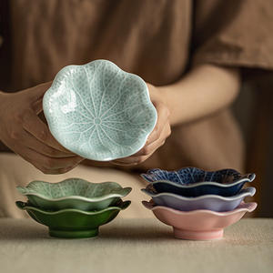 Haut <span class=keywords><strong>pied</strong></span> en céramique Mini thé fruits Dim Sum Snack & bonbons affichage gâteau plateau écologique assiette <span class=keywords><strong>plat</strong></span> pour les occasions de fête - Product Image 5