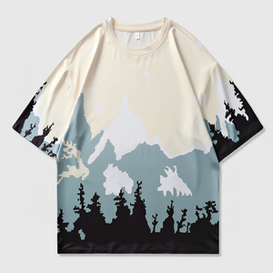 เสื้อยืดแขนปกติผ้าฝ้ายพิมพ์ลายสกรีนผ้าไหมออกแบบได้ตามที่ต้องการสไตล์วินเทจระบายอากาศได้ดี - Product Image 1