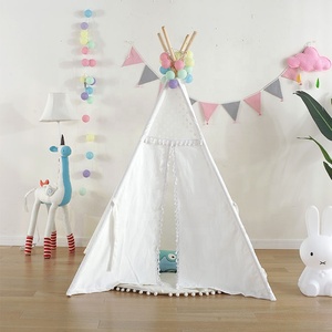 Tente de <span class=keywords><strong>tipi</strong></span> pliable en toile de coton pour enfants à prix compétitif <span class=keywords><strong>lit</strong></span> château pour enfants vente en gros - Product Image 3