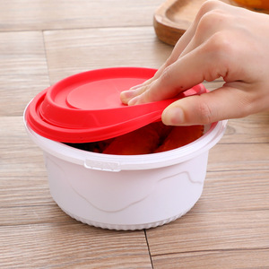 Round Thickened <b>Plastic</b> <b>Lunch</b> <b>Box</b> With Seal Lid For Takeaway Food Storage - Product Image 1