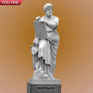 Escultura de San Tomás de Mármol Blanco de Tamaño Real Personalizada para Iglesia, Estatua de los Doce Apóstoles de Jesús - Product Image 2