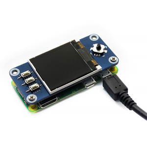 Pantalla LCD HAT de 1,44 pulgadas para Raspberry Pi <span class=keywords><strong>2B</strong></span>/3B/Zero/Zero W con controlador integrado ST7735S, interfaz SPI, 128x128 píxeles - Product Image 1