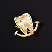 TIANSHE Broche Mignonne en Forme de Dent, Fleur de Poitrine à Sourire Dégradé, Épingle Amusante et Adorable
