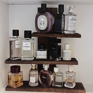 Solid Wood <b>Desktop</b> <b>Shelf</b> 3 Tier Perfume Display Rack Vintage Style Storage Organizer For Desk Use - Product Image 3