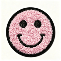 Patch en caoutchouc thermocollant brodé en chenille fait main pour vêtements et sacs avec crochets