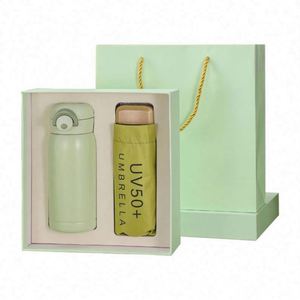 Nouvelle idée 2024 : Coffret cadeau pour femme style professionnel – Mini ventilateur, parapluie, bouteille d'eau, serviette – Personnalisation couleur et logo par sérigraphie - Product Image 1