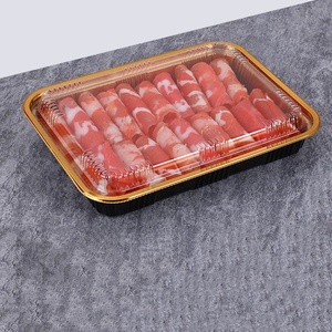Boîtes en plastique pour sushis <span class=keywords><strong>de</strong></span> qualité alimentaire 840 Gold avec couvercle pour emballages <span class=keywords><strong>de</strong></span> bento, <span class=keywords><strong>de</strong></span> viande, <span class=keywords><strong>de</strong></span> collations, <span class=keywords><strong>livraison</strong></span> à emporter - Product Image 5