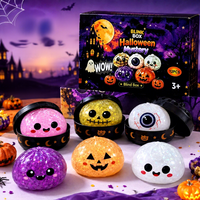 Vente en gros : Boîte mystère d'Halloween, jouet Squishy à paillettes à remontée lente, anti-stress à presser, cadeau pour enfants