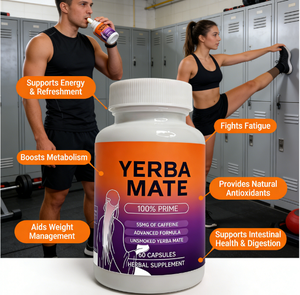 Cápsulas de Suplemento Herbal de Yerba <span class=keywords><strong>Mate</strong></span> |   60 Unidades |   55 mg de cafeína |   Fórmula Avanzada Sin Humo para Apoyo Energético y de Vitalidad - Product Image 2
