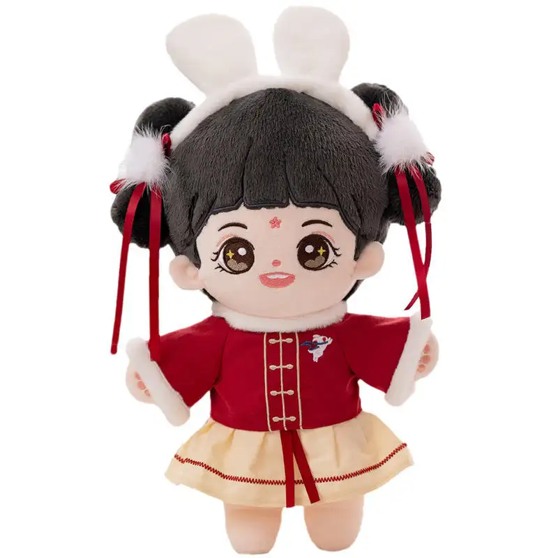 Produsen grosir boneka katun merah mainan boneka Plush lucu