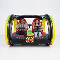 Voiture électrique à 2 places avec rotation à 360 degrés, manège pour enfants, idéal pour les centres commerciaux, les aires de jeux et les zones de loisirs