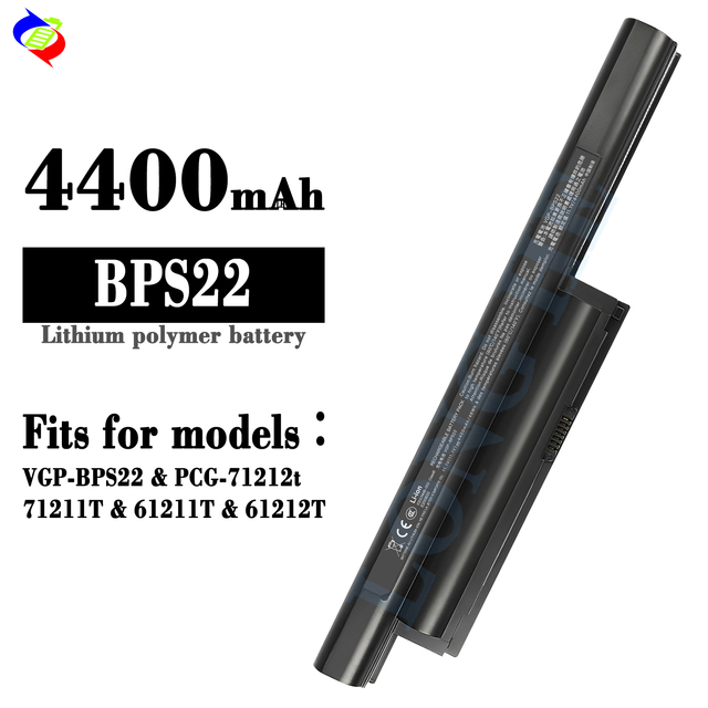 Laptop Battery New Genuine 4400mAh 11.1V BPS22 Battery for Sony VGP-BPS22/PCG-71212t/71211T/61211T