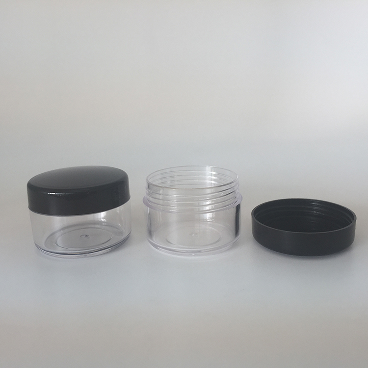 E-commerce Hot Selling Plastic PS 15g / 15ml clear Jar Pot Container for Cosmetics Glitters, 0.5oz Cosmetic Cream Dispenser Jar