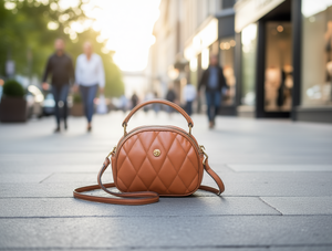 Borsa a Tracolla da Donna in Vera Pelle con Design Trapuntato e Chiusura a Cerniera, Stile per Tutte le Stagioni - Product Image 2