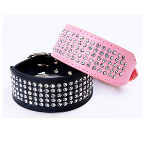 <span class=keywords><strong>Collar</strong></span> decorativo para mascotas de cuero PU ajustable a la moda, <span class=keywords><strong>Collar</strong></span> de perro con tachuelas de cristal, <span class=keywords><strong>Collar</strong></span> de perro con diamantes de imitación ostentosos de lujo - Product Image 2