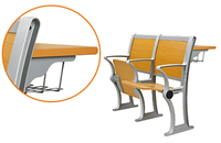 Chaises de salle de classe modernes, standard, pour l'école secondaire, chaises de salle de conférence, chaises d'étudiant, dossier en bois, pliables, chaises d'étudiant, chaises à marches pour le collège