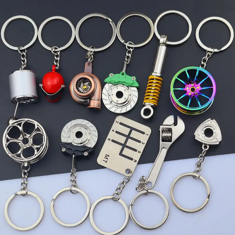 Ücretsiz örnek otomotiv Piston promosyon hediye araba parçaları için disk fren rotoru Turbo Metal araba anahtarlıklar keychai