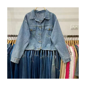 Chaquetas de mezclilla usadas de moda al por mayor, pacas de <span class=keywords><strong>ropa</strong></span> de mezclilla usada, <span class=keywords><strong>ropa</strong></span> usada a granel de fábrica - Product Image 1