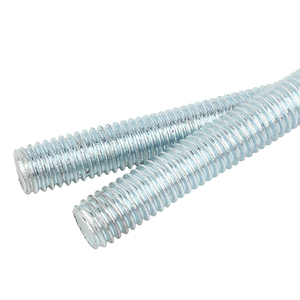 Visserie de haute qualité en acier au carbone zingué bleu-blanc, grade 8.8, tête ronde, entièrement filetée, M6-M24, longueur 1000 mm, DIN975 - Product Image 1