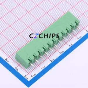 DB2EVC-5.0-11P-GN Plug-in Terminal Block Through hole,P=5mm Connector Board-to-Board / Socket - Closed 1x11P 5mm Green - Product Image 2