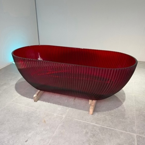 <span class=keywords><strong>Baignoire</strong></span> transparente en résine autoportante de <span class=keywords><strong>couleur</strong></span> <span class=keywords><strong>bleue</strong></span> design pour hôtel, salle de bain, extérieur - Product Image 5