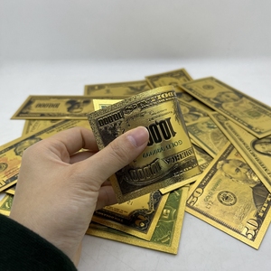 Billet de banque plaqué or 24 carats en dollars américains, avec design personnalisé, en stock - Product Image 4