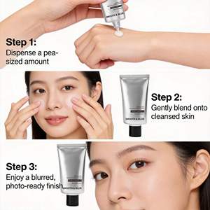 Nueva Crema Prebase de Maquillaje de Marca Propia, Sedosa, con Efecto Soft-focus, Antiarrugas, Mate, Hidratante, Humectante, Fina, Suave, de Larga Duración y Sin Grumos - Product Image 4