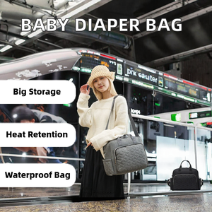 Bolsa de Fraldas Portátil para Bebês com Isolamento Térmico, Impermeável, em Nylon, Armazenamento Funcional - Product Image 2