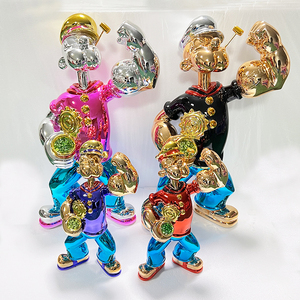 <span class=keywords><strong>Nueva</strong></span> llegada 40cm 65cm <span class=keywords><strong>Mario</strong></span> <span class=keywords><strong>Bros</strong></span> estatua resina dibujos animados cromo Monopoly escultura - Product Image 4