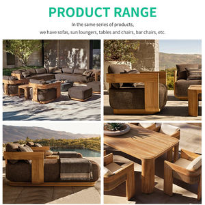 أثاث حدائق، كراسي شاطئ، أسرّة استلقاء خارجية فاخرة من خشب الساج للحدائق وحمامات السباحة، طقم أثاث خارجي - Product Image 4