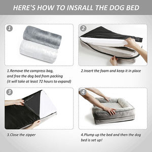 Maßgefertigtes Umweltfreundliches Orthopädisches Hundebett Übergroßes Luxus-Haustiernest für Hunde und Katzen Abnehmbarer Waschbarer Bezug für Alle Jahreszeiten - Product Image 4