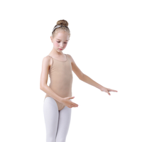 Justaucorps Confortables en Nylon Nude pour Filles, Détection par Aiguille, Service OEM, Tenue de Danse d'Entraînement, Performance de Ballet, Échantillon en 7 Jours pour Enfants