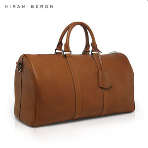 Hiram Beron पूर्ण अनाज इतालवी सब्जी Tanned चमड़े Keepall सप्ताहांत Duffle बैग के लिए पुरुषों - Product Image 4