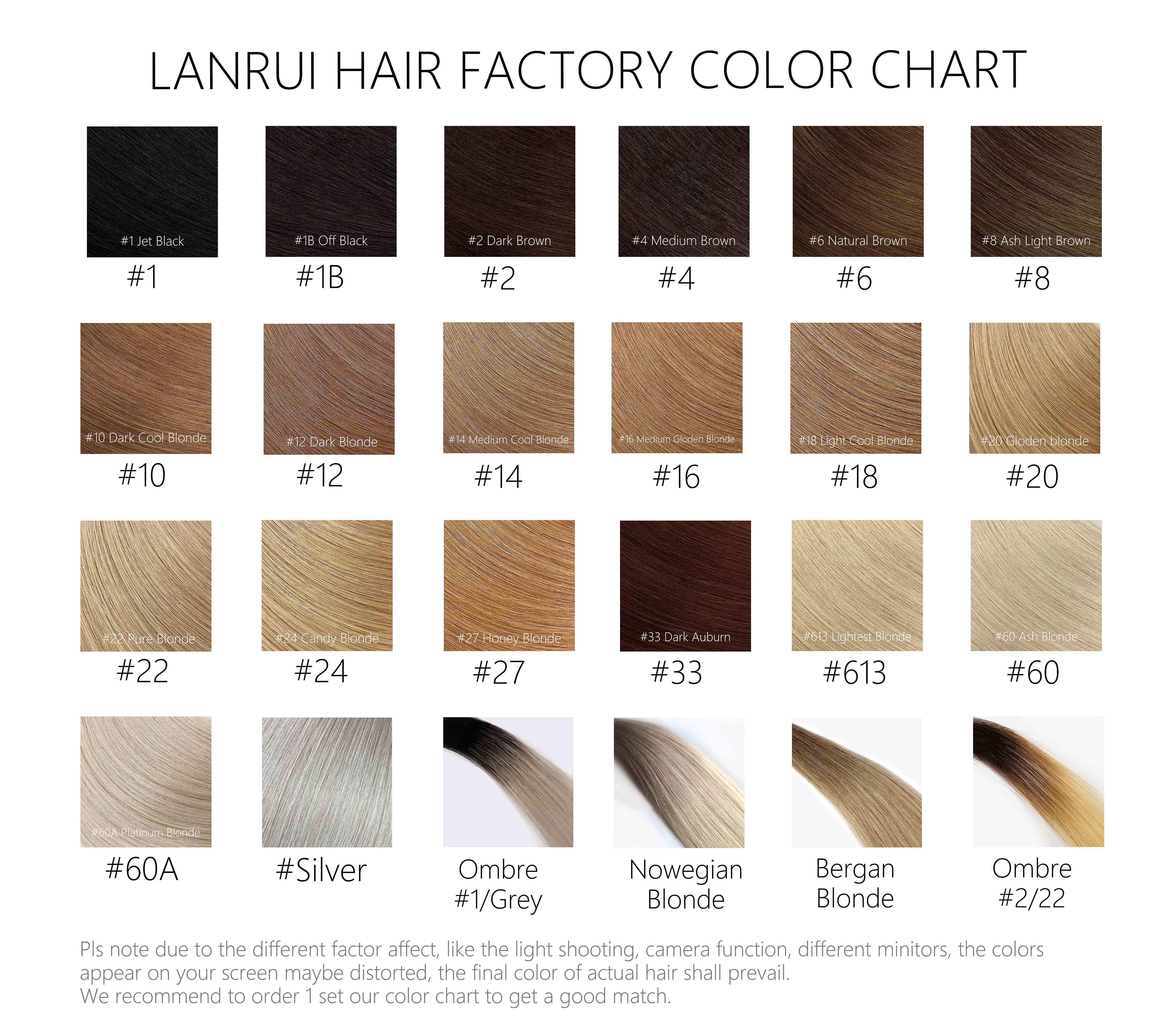 Couleurs foncées, couleurs claires, couleur naturelle