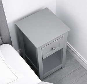 Table d'appoint moderne en PB avec un seul tiroir de rangement pour salon, chambre, table de contrôle, console, en bois - Product Image 6