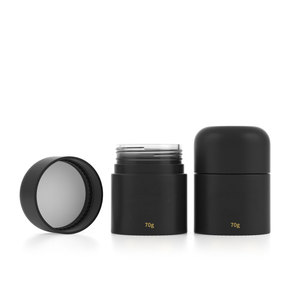 3.5g 7g Black UV Round Smell Proof Glass Bottle with Air Tight Cr Cap Pressure Seal Inside Glass Jar <b>Container</b> - Product Image 4