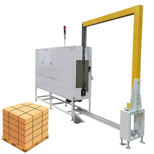 2024 Máquina automática de envoltura de película estirable máquina flejadora de PP para cajas de madera de paquete