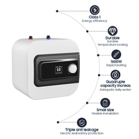 Chauffe-eau électrique compact de 1,6 kW, 8 L/15 L, pour salon et petites entreprises, idéal pour les instituts de beauté